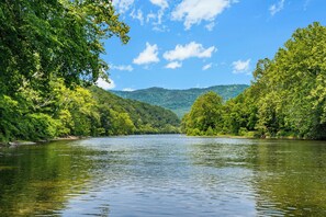 Swim, fish, or go tubing on the river from the public access that is 300 feet from the cabin