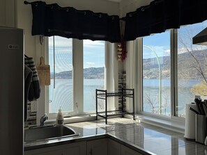 Kitchen with lake views!