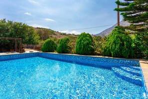 Private pool, terrace, and garden