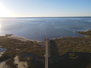 New dock/walkway from the neighborhood with kayak launch!
