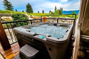 Relax and enjoy the private hot tub!