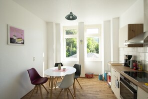 Kitchen with dining table