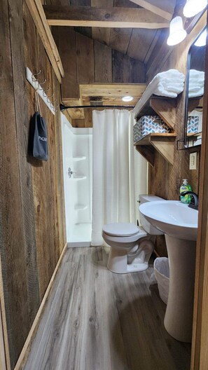 Full size bathroom with rain shower