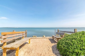 Access To Peconic Bay Views and sitting area directly across the street