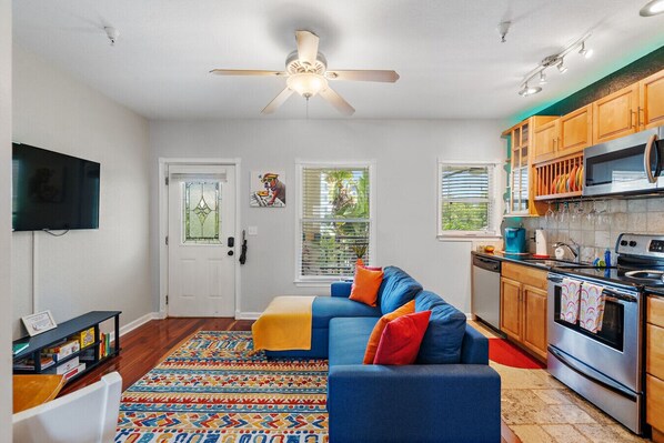 Living Room with Flat Screen TV