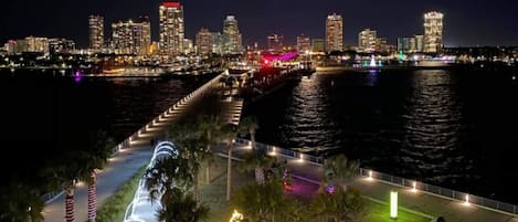 Night view of Downtown St Pete