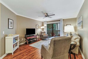 Living Room with private patio