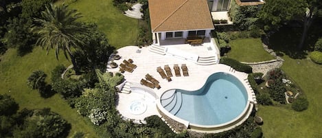 Activities, Balcony / Terrace / Patio, Building Exterior, Garden, Hot Tub, Pool, Spring, Summer, Wellness