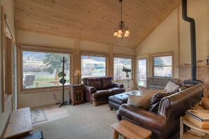 Living Room with Views of the Rio Grande River and the San Juan Mountains