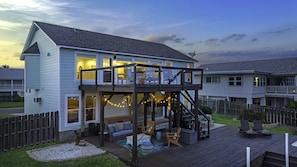 The deck is the perfect place to hang out with friends and family!