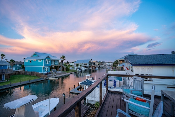 Beautiful views of the Key Allegro Canal right off the Deck!