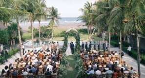 Outdoor banquet area