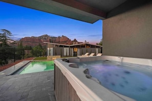 The new hot tub is a great way to relax and unwind from the day.