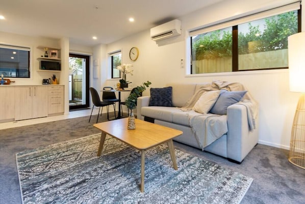 Open plan kitchen, dining and living room