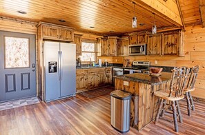 Preserve Mountain Getaway Cabin Kitchen