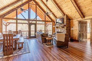 Preserve Mountain Getaway Cabin Rental Living Room