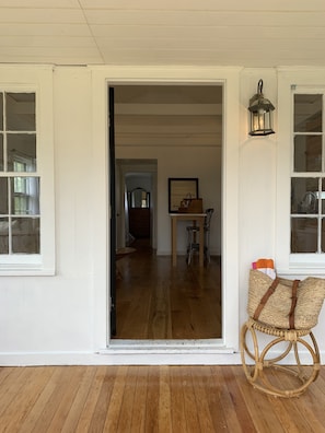 entrance form the porch to the living room