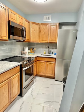 Fully stocked kitchen