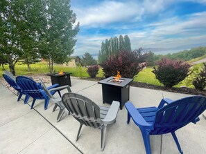 Backyard Double Fire Pit Area