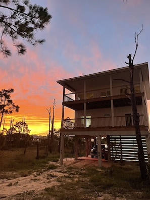 The house at sunset