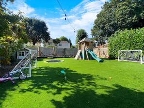 Garden with play equipment