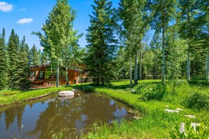 Your lush, vibrant backyard. Private, yet directly accessing the Funnel Run on Snowmass.