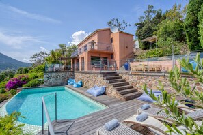 villa and swimming pool