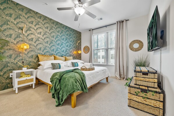 Plush King-Size Bed with themed decor throughout.