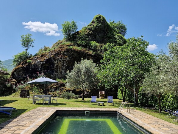 the lovely garden with private pool