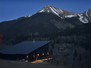 View from pulling into the driveway. House overlooking the Animas river.