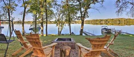 Beautiful lake views while relaxing in custom MN chairs