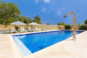 Private pool, terrace, and garden