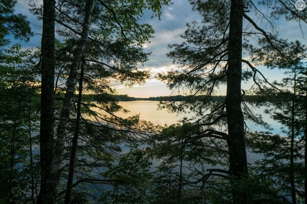 Sunset view from deck.