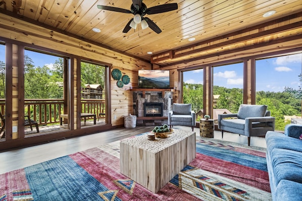 Where family gathers, laughter echoes, and stories unfold. Family room.