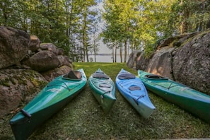 Four Old Town kayaks