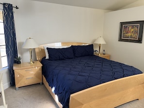 King size bed in the master bedroom 