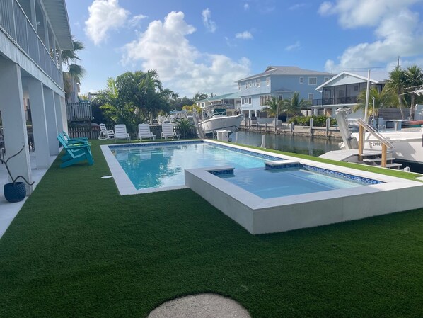 New pool back yard