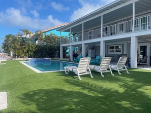 New pool back yard