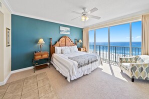 Main bedroom with patio access and great view