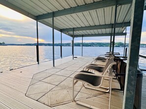 Amazing sunsets with the best seats at the lake