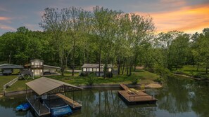Indulge in the well-appointed lake home.