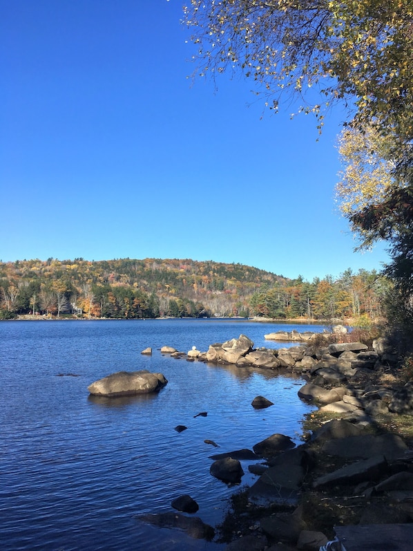 View from the private dock