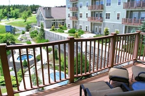 Territorial view of hot tubs and valley.