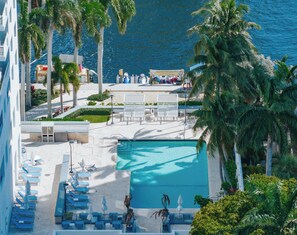 Heated Pool with sun loungers
