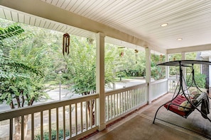 Front porch is covered and has a swing to enjoy the view!