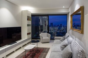 Living Room with Skyline View