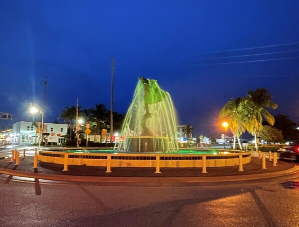 "The Stuart Sailfish Fountain" in historic downtown in Stuart, FL