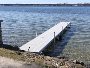 Private Dock for Guest with sandy bottom.