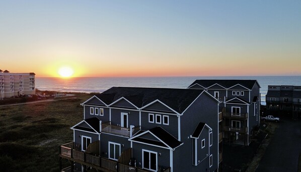 Catch the sunrise off of any of the balconies.