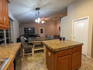 Kitchen - Dining Room - Open Concept Living Room (Walk-In-Pantry door on right)